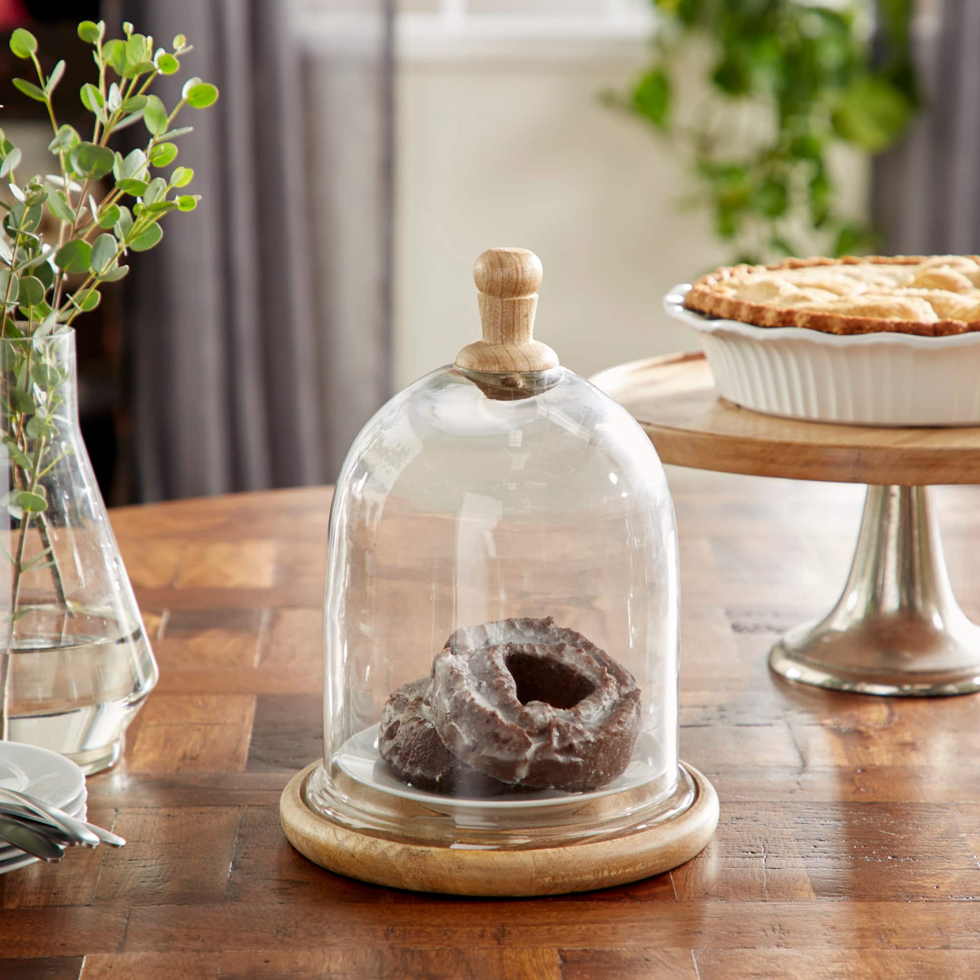 11" Clear Glass Farmhouse Serving Tray